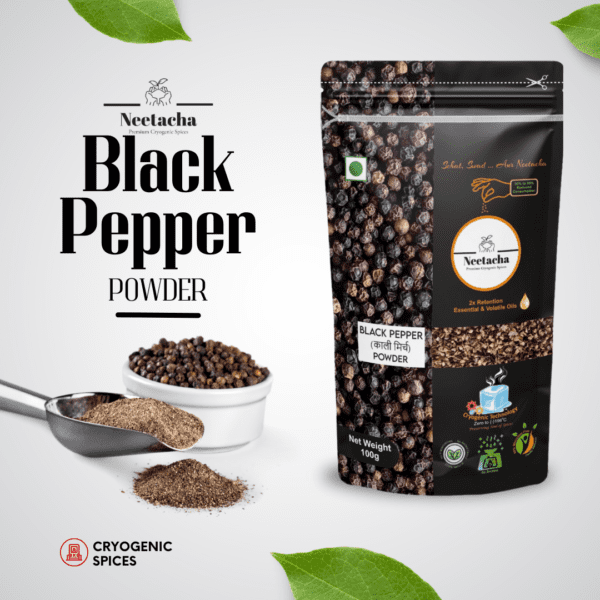 NEETACHA Premium Cryogenic Black Pepper Powder I 100g