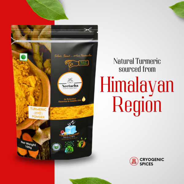 NEETACHA Premium Cryogenic Turmeric Powder | 200g - Image 2