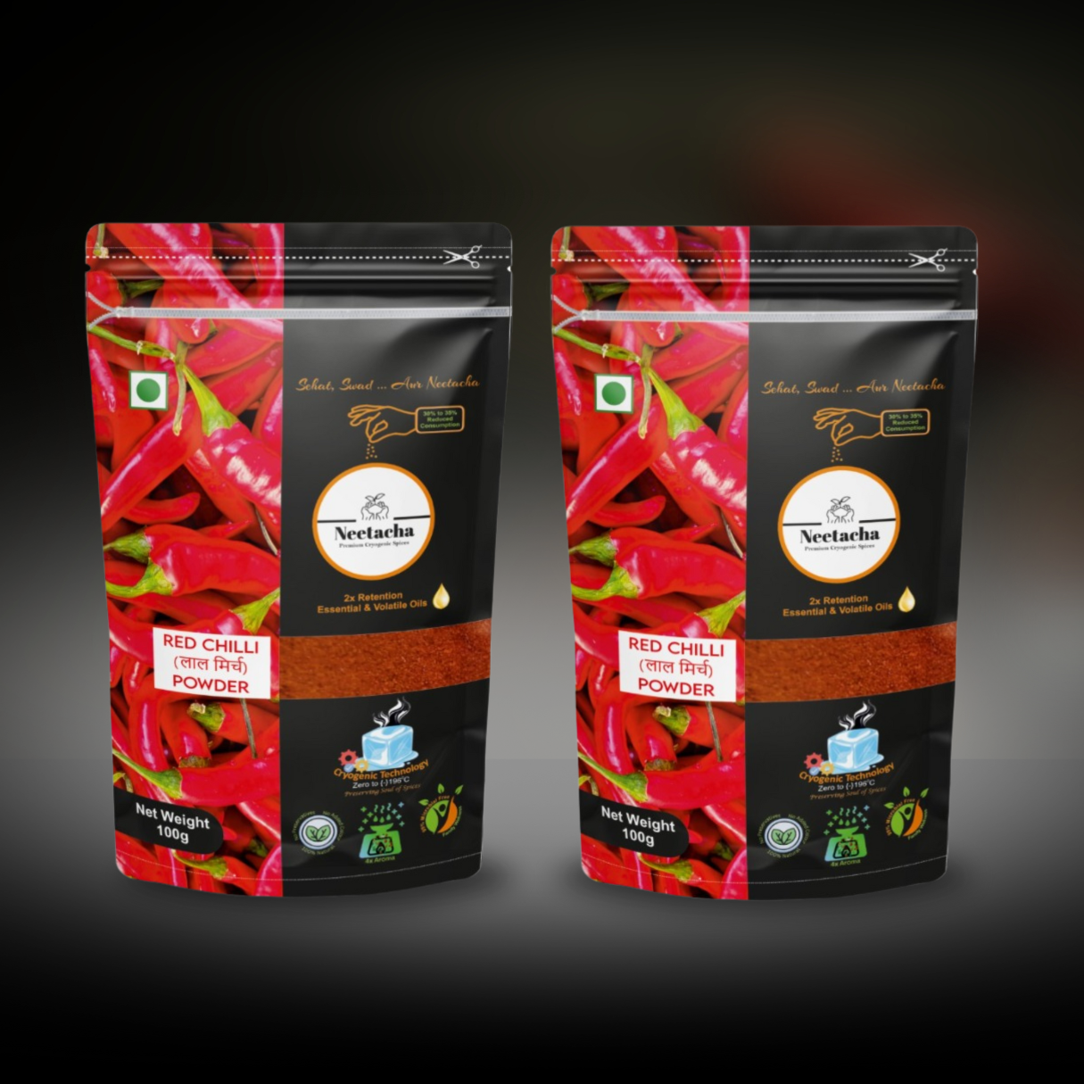 NEETACHA Premium Cryogenic Red Chilli Powder | 200g