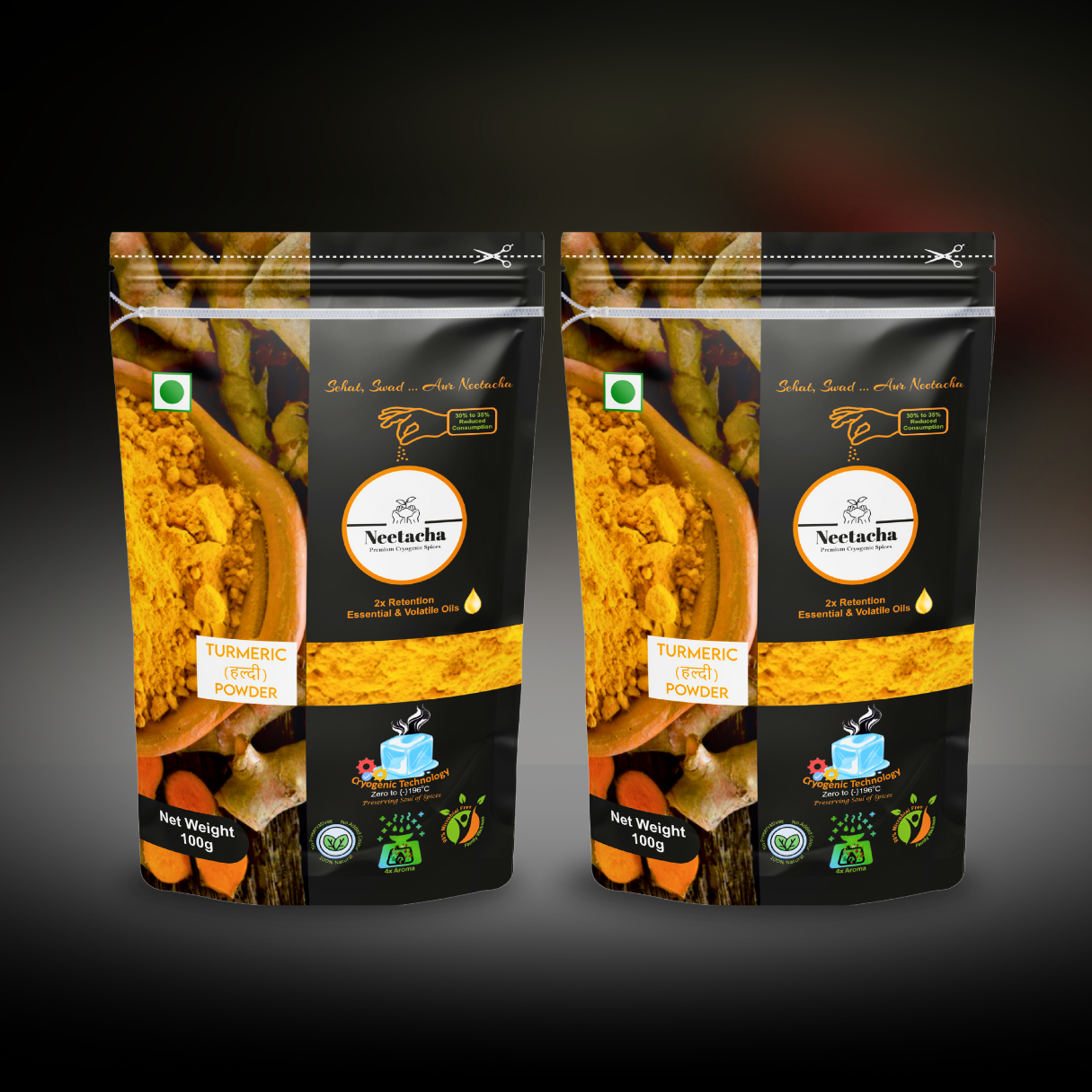 NEETACHA Premium Cryogenic Turmeric Powder | 200g