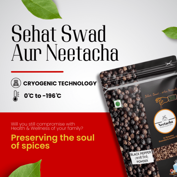 NEETACHA Premium Cryogenic Black Pepper Powder I 100g - Image 5