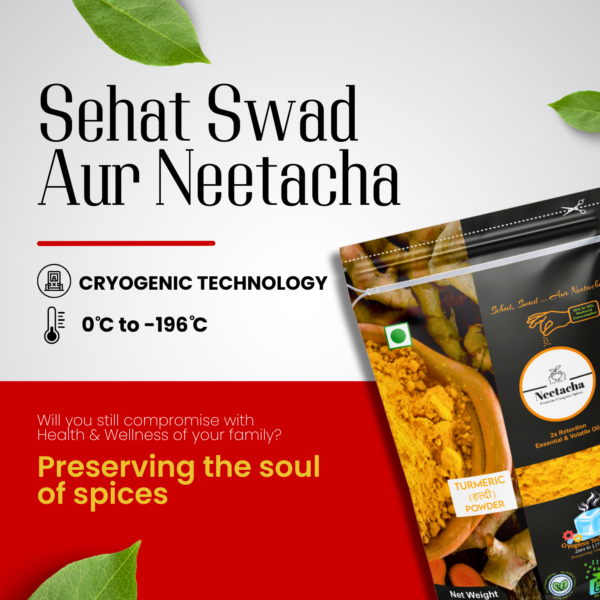NEETACHA Premium Cryogenic Turmeric Powder | 200g - Image 4