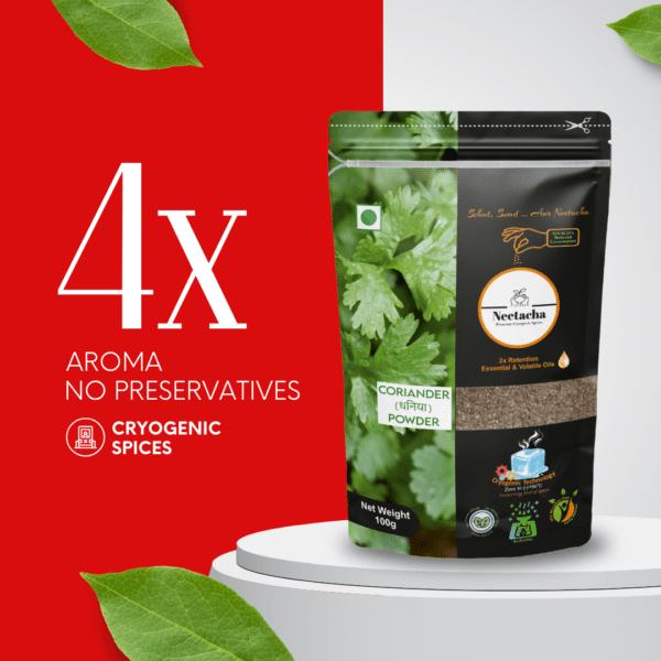 NEETACHA Premium Cryogenic Black Pepper, Coriander, Turmeric, Red Chilli | 400g - Image 5