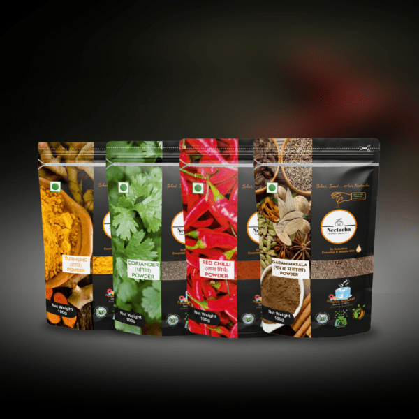 NEETACHA Premium Cryogenic Garam Masala, Coriander, Turmeric, Red Chilli | 400g